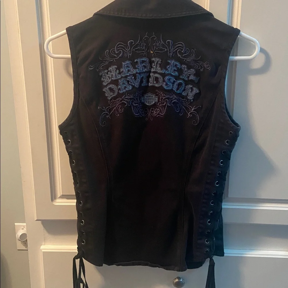 Harley-Davidson Black Embroidered Collar Shirt - Picture 5 of 6